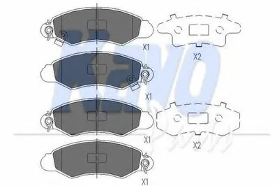Комплект тормозных колодок, дисковый тормоз KAVO PARTS купить