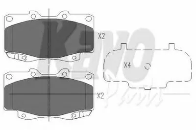 Комплект тормозных колодок, дисковый тормоз KAVO PARTS купить