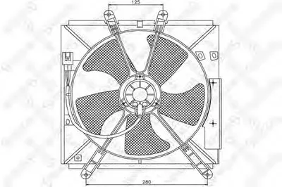 Вентилятор, охлаждение двигателя STELLOX купить