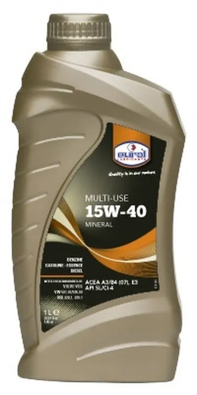 Трансмиссионное масло; Моторное масло; Моторное масло; Масло ступенчатой коробки передач; Масло раздаточной коробки Eurol Multi-Use 15W-40 EUROL купить