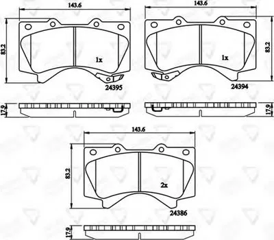 Комплект тормозных колодок, дисковый тормоз ANL Braking COMLINE купить