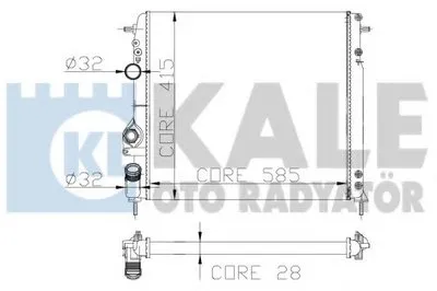 Радиатор, охлаждение двигателя KALE OTO RADYATÖR купить