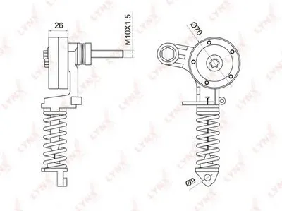 Натяжитель ремня, клиновой зубча LYNXauto купить