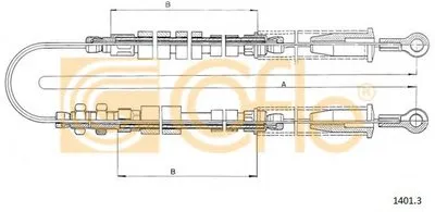 Трос, стояночная тормозная система COFLE купить