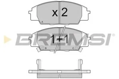 Комплект тормозных колодок, дисковый тормоз BREMSI купить