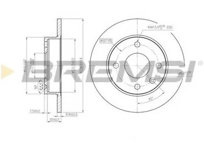 Тормозной диск BREMSI купить