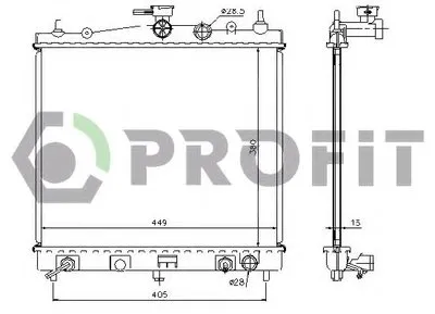 Радиатор, охлаждение двигателя PROFIT купить