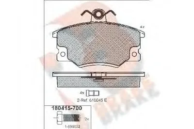 Комплект тормозных колодок, дисковый тормоз R BRAKE купить