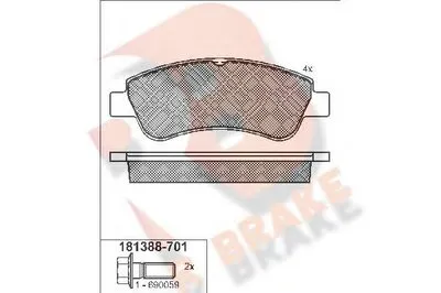 Комплект тормозных колодок, дисковый тормоз R BRAKE купить