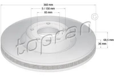 Тормозной диск COATED TOPRAN купить
