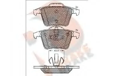 Комплект тормозных колодок, дисковый тормоз R BRAKE купить