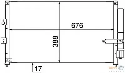 Конденсатор, кондиционер BEHR HELLA SERVICE HELLA купить