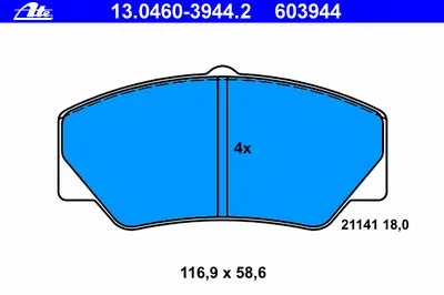 Комплект тормозных колодок, дисковый тормоз ATE купить