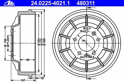 Тормозной барабан ATE купить
