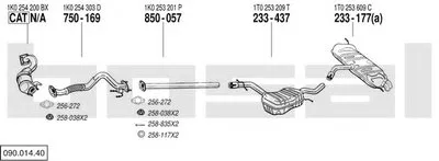 Система выпуска ОГ BOSAL купить