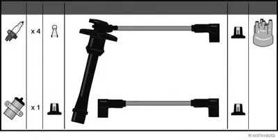 Комплект проводов зажигания HERTH+BUSS JAKOPARTS купить