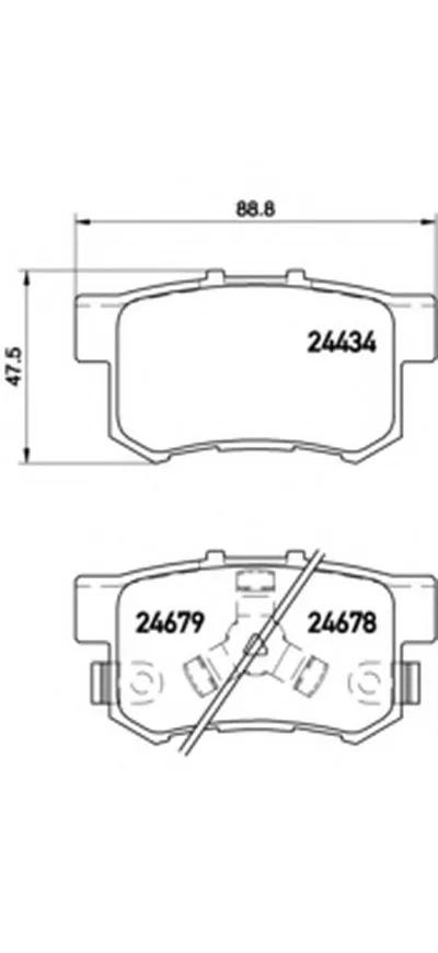 Комплект тормозных колодок, дисковый тормоз BREMBO купить