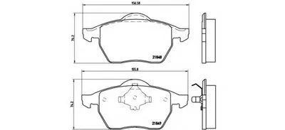 Комплект тормозных колодок, дисковый тормоз BREMBO купить