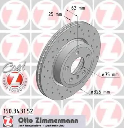 Тормозной диск SPORT BRAKE DISC COAT Z ZIMMERMANN купить