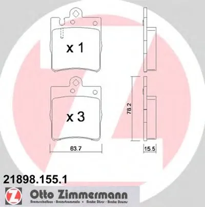 Комплект тормозных колодок, дисковый тормоз ZIMMERMANN купить