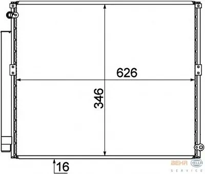 Конденсатор, кондиционер BEHR HELLA SERVICE купить