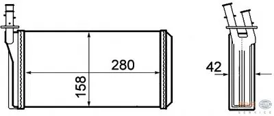 Теплообменник, отопление салона BEHR HELLA SERVICE купить