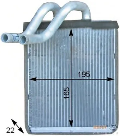 Теплообменник, отопление салона BEHR HELLA SERVICE купить