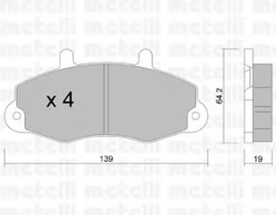 Комплект тормозных колодок, дисковый тормоз METELLI купить
