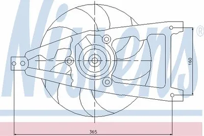 Вентилятор, охлаждение двигателя NISSENS купить