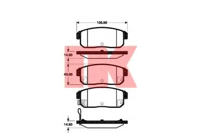 Комплект тормозных колодок, дисковый тормоз NK купить