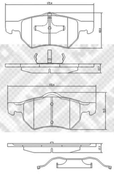 Комплект тормозных колодок, дисковый тормоз MAPCO купить