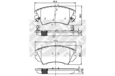 Комплект тормозных колодок, дисковый тормоз MAPCO купить