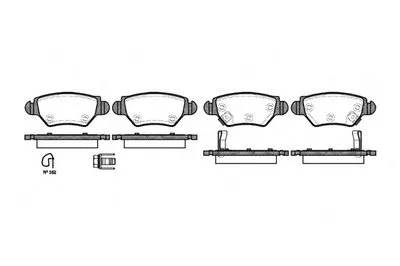 Комплект тормозных колодок, дисковый тормоз REMSA купить