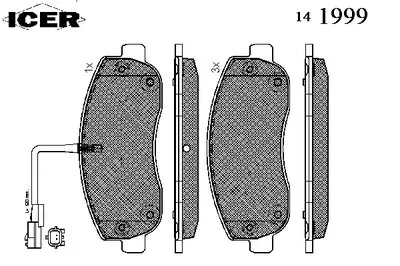 Комплект тормозных колодок, дисковый тормоз ICER купить