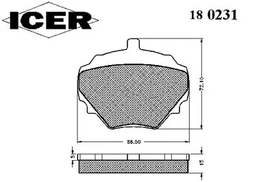 Комплект тормозных колодок, дисковый тормоз ICER купить