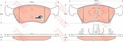 Комплект тормозных колодок, дисковый тормоз COTEC TRW купить