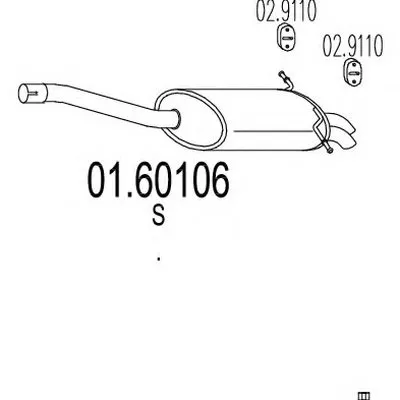 Глушитель выхлопных газов конечный MTS купить