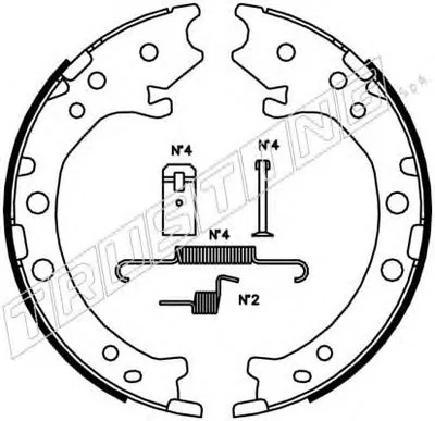 Комплект тормозных колодок, стояночная тормозная система TRUSTING купить