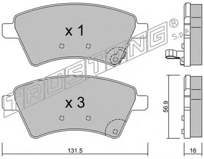 Комплект тормозных колодок, дисковый тормоз TRUSTING купить