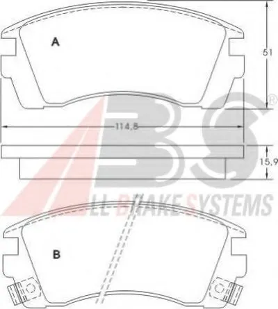 Комплект тормозных колодок, дисковый тормоз A.B.S. купить