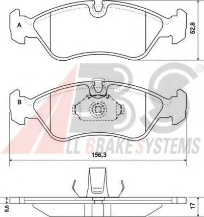 Комплект тормозных колодок, дисковый тормоз A.B.S. купить