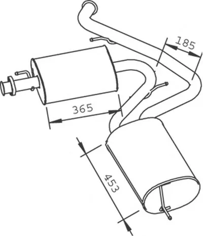 Средний / конечный глушитель ОГ DINEX купить