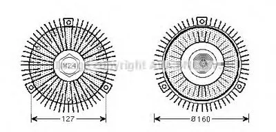 Сцепление, вентилятор радиатора AVA QUALITY COOLING купить
