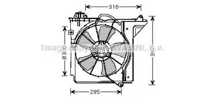Вентилятор, охлаждение двигателя AVA QUALITY COOLING купить