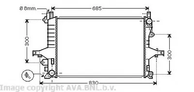 Радиатор, охлаждение двигателя AVA QUALITY COOLING купить