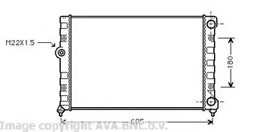 Радиатор, охлаждение двигателя AVA QUALITY COOLING купить
