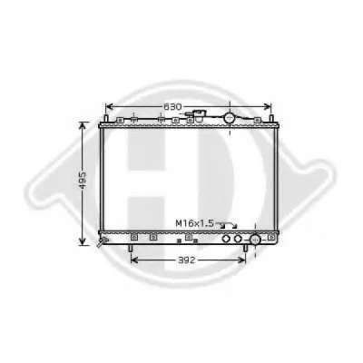 Радиатор, охлаждение двигателя DIEDERICHS купить