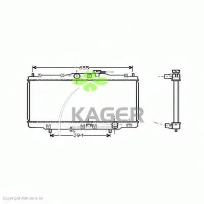 Радиатор, охлаждение двигателя KAGER купить