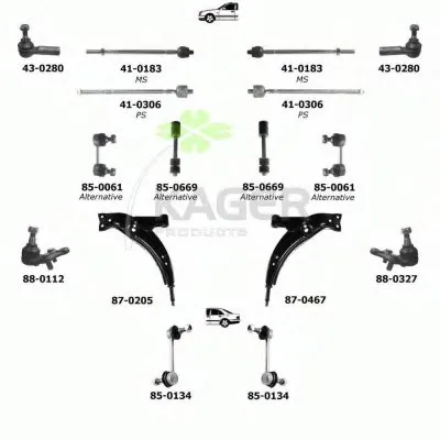 Подвеска колеса KAGER купить
