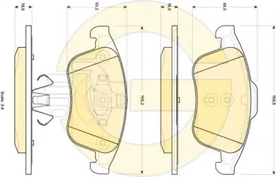 Комплект тормозных колодок, дисковый тормоз GIRLING купить